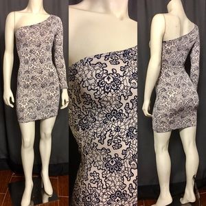 Bodycon blue mini one long sleeve dress